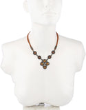 Voylla Artificial Classic Textured Crystal Alloy Necklace