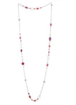 Voylla Artificial Beaded Plain Crystal Silver Plated Alloy Necklace