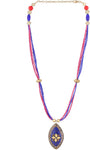 Voylla Artificial Beaded Textured Yellow Gold Plated Alloy Necklace