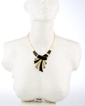 Voylla Precious Classic Plain Crystal Yellow Gold Plated Alloy Necklace