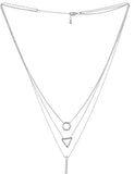 Voylla Artificial Simplicity Plain Silver Plated Alloy Necklace