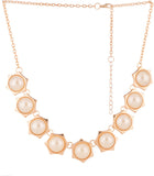 Voylla Pearl Rose Gold Plated Alloy Necklace