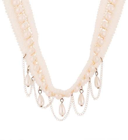 Voylla Pearl Alloy Necklace