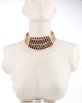 Voylla Artificial Classic Plain Crystal Yellow Gold Plated Alloy Necklace