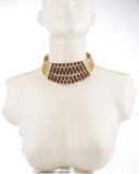 Voylla Artificial Classic Plain Crystal Yellow Gold Plated Alloy Necklace