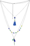 Voylla Artificial Classic Plain Silver Plated Alloy Necklace