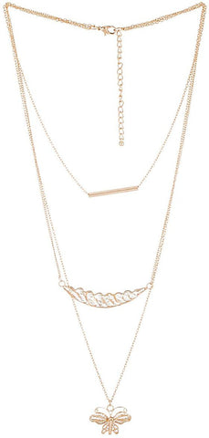 Voylla Artificial Classic Plain Yellow Gold Plated Alloy Necklace
