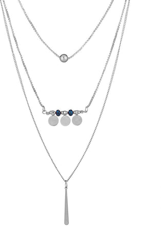 Voylla Artificial Classic Plain Silver Plated Alloy Necklace