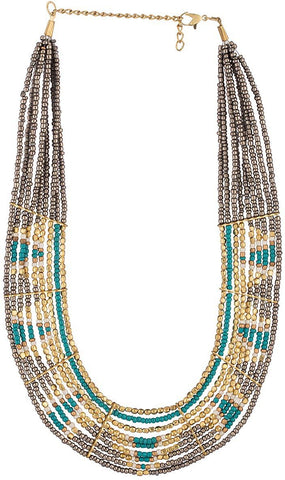 Voylla Artificial Beaded Plain Yellow Gold Plated Alloy Necklace