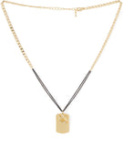 Voylla Artificial Classic Embellished Yellow Gold Cubic Zirconia Alloy Pendant
