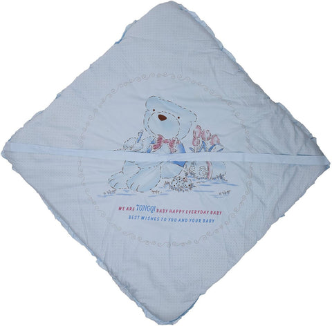 Baby Bucket Cartoon Single Blanket blue