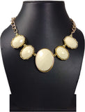 Hotpiper Beautiful Yellow Gold Plated Acrylic Necklace