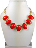 Hotpiper Beautiful Yellow Gold Plated Acrylic Necklace