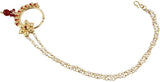 Radhesh Creation Crystal Yellow Gold Plated Brass Nathiya