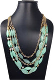 Hotpiper Elegant Yellow Gold Plated Acrylic Necklace