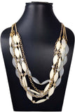 Hotpiper Elegant Yellow Gold Plated Acrylic Necklace