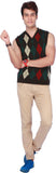 Life by Shoppers Stop Geometric Print V-neck Casual Men's Reversible Sweater