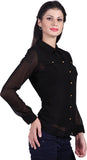 Haute curry by Shoppers Stop Women's Solid, Woven Casual, Formal Shirt