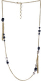 DressBerry Crystal Enamel Plated Metal Necklace