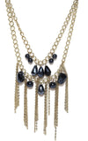 DressBerry Crystal Enamel Plated Metal Necklace