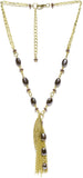 DressBerry Crystal Enamel Plated Metal Necklace