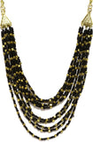 DressBerry Crystal Enamel Plated Metal Necklace
