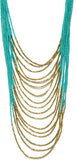 DressBerry Crystal Enamel Plated Metal Necklace