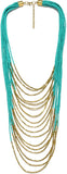 DressBerry Crystal Enamel Plated Metal Necklace
