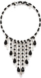 DressBerry Crystal Enamel Plated Metal Necklace