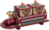 Neha Train Wooden Decorative Platter