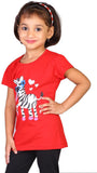 My Little Joy Casual Short Sleeve Printed Girl's Top