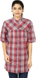 Eves Pret A Porter Women's Checkered Casual Shirt