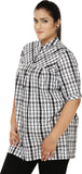 Eves Pret A Porter Women's Checkered Casual Shirt