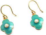 The V Collection A1E-1515 Yellow Gold Sterling Silver Dangle Earring