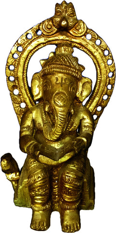 Art Antiqua AA-1203091-Reading Ganesha Showpiece  -  9 cm