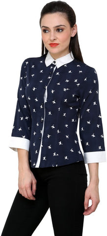 Aardee Women's Printed Casual Shirt