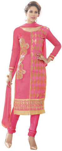 Aarushi Fashion Chanderi Embroidered Salwar Suit Dupatta Material