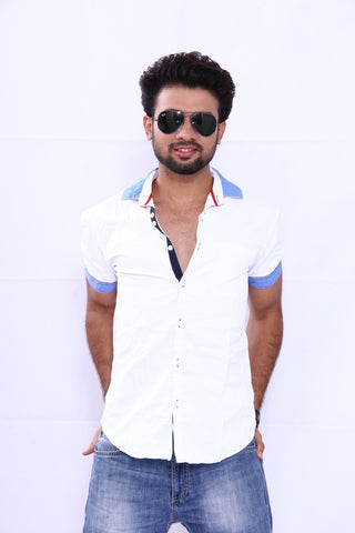 Bleu Men's Solid Casual Shirt
