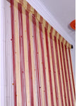 Aroma Comfort Polyester Multi Color Striped Rod pocket Long Door Curtain