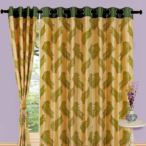 Aroma Comfort Polyester Purple Floral Eyelet Long Door Curtain
