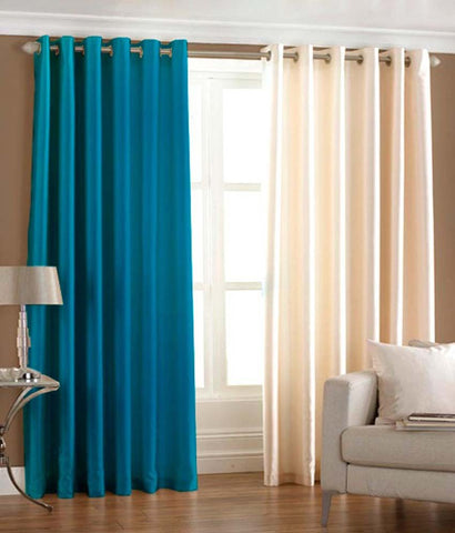 Aroma Comfort Polyester Multicolor Plain Eyelet Window Curtain