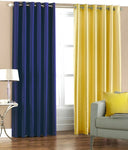 Aroma Comfort Polyester Multicolor Plain Eyelet Window Curtain