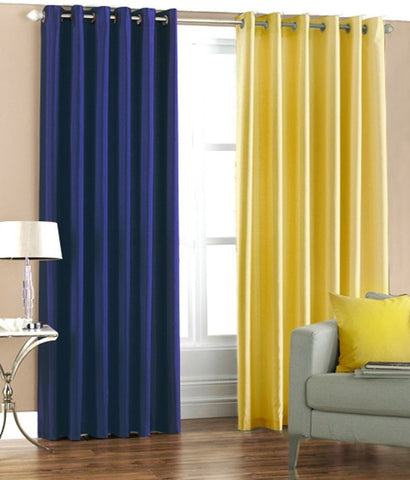 Aroma Comfort Polyester Multicolor Plain Eyelet Window Curtain