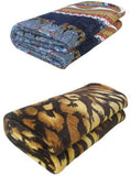 The Intellect Bazaar Abstract Double Dohar Blue, Brown