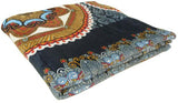 The Intellect Bazaar Abstract Double Dohar Blue, Brown