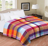 Home Originals Abstract, Checkered Double Blanket Multicolor