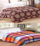 Home Originals Abstract, Checkered Double Blanket Multicolor