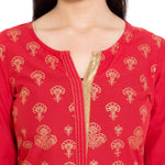 ADDICTION Floral Print Women's Straight Kurta