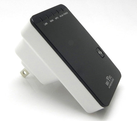 Aeoss 300Mbps Wireless -N Multifunction Mini Router Repeater LAN Ports, Wall Powered