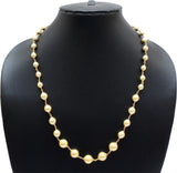 Affinity Jewellers Designer Gold Hyderabadi Gold Taar Mala String Pearl 18K Yellow Gold Plated Alloy Necklace